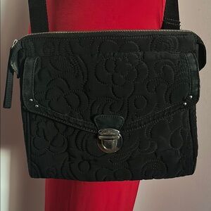 Vera Bradley, Black Quilted Crossbody Bag